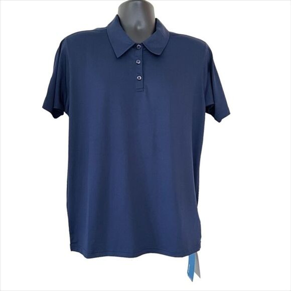 Reebok Play Dry Men's Navy Blue Polo Shirt - Picture 2 of 9
